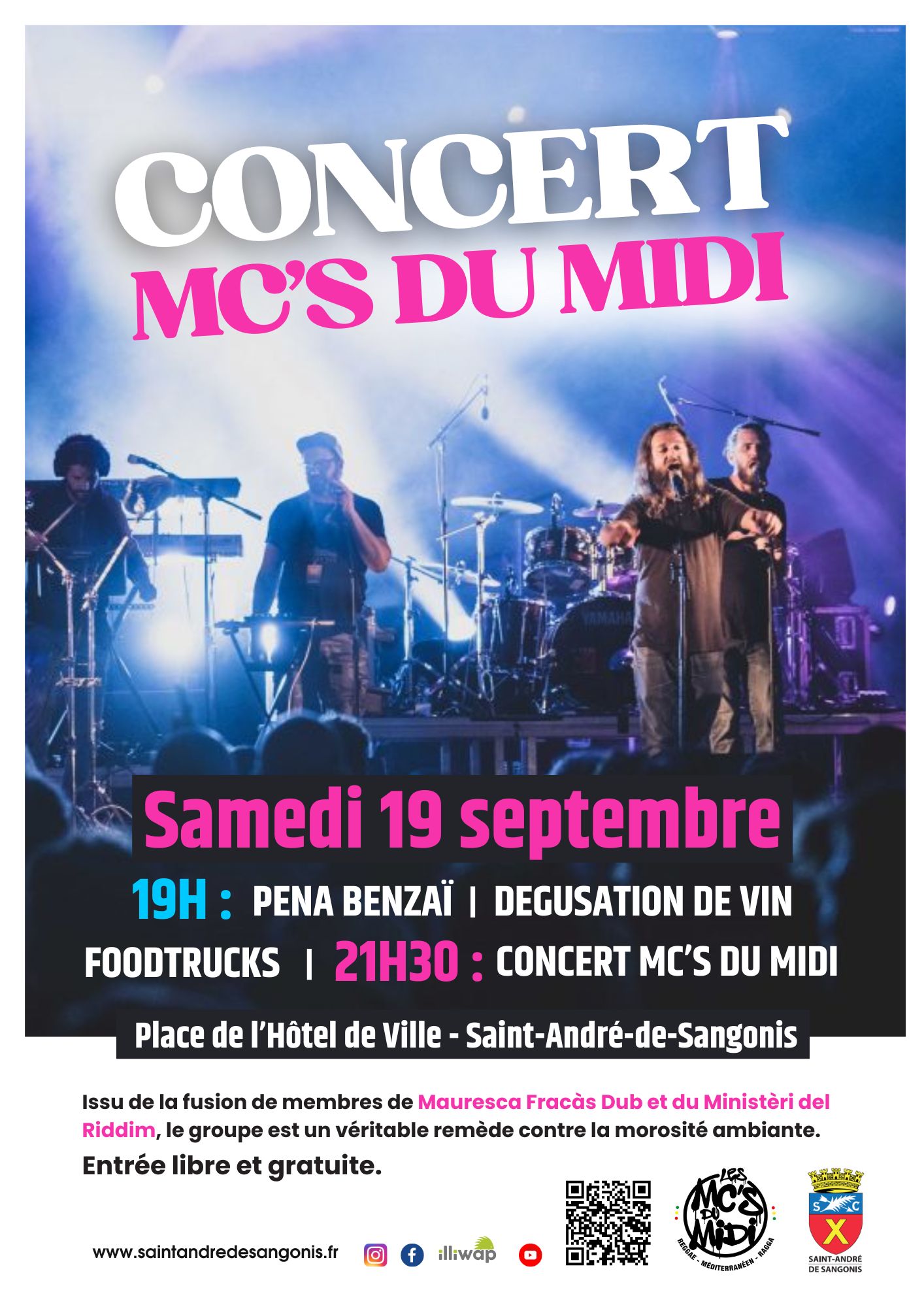 Concert Mc’s du Midi (Mauresca Fracàs Dub et Ministèri del Riddim)