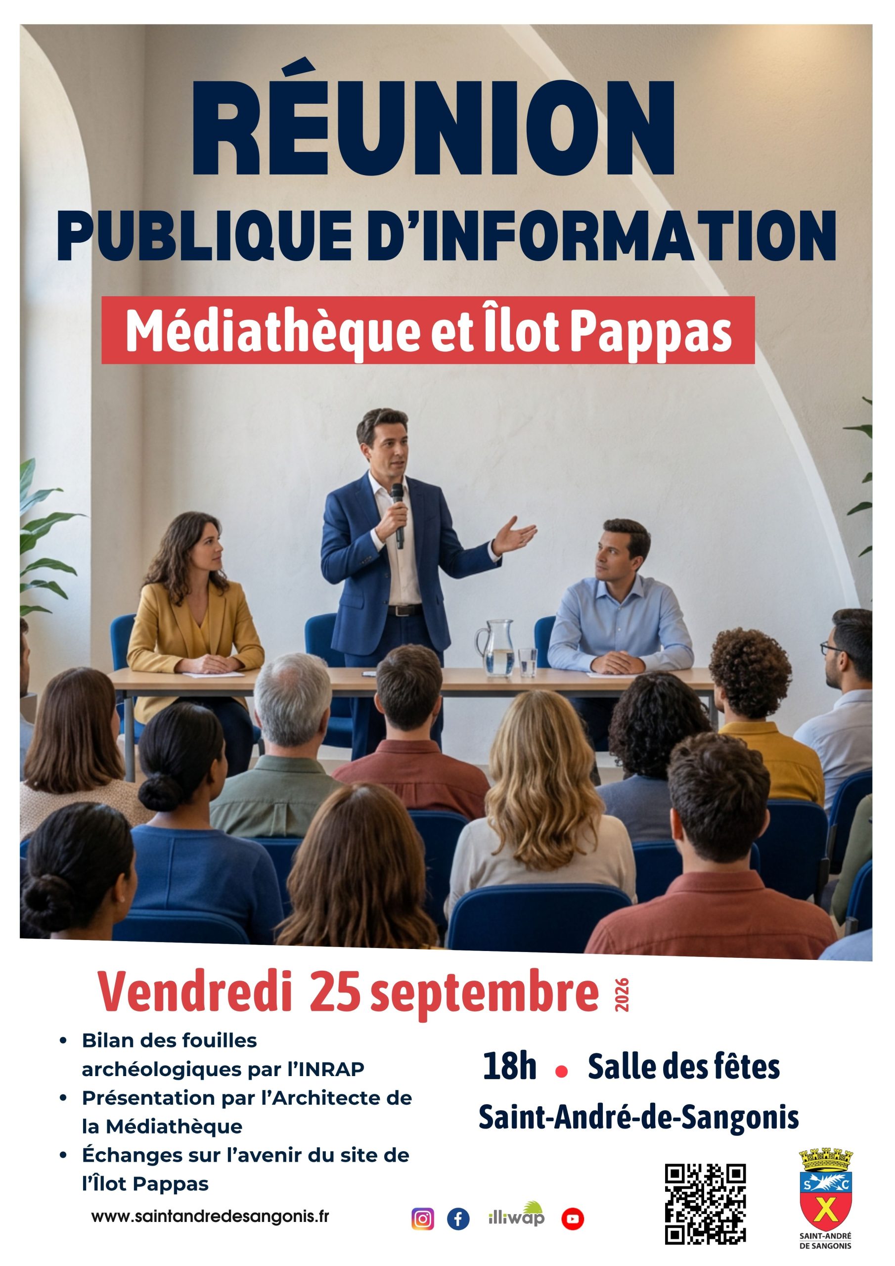 Réunion Publique d&rsquo;information Médiathèque et Îlot Pappas