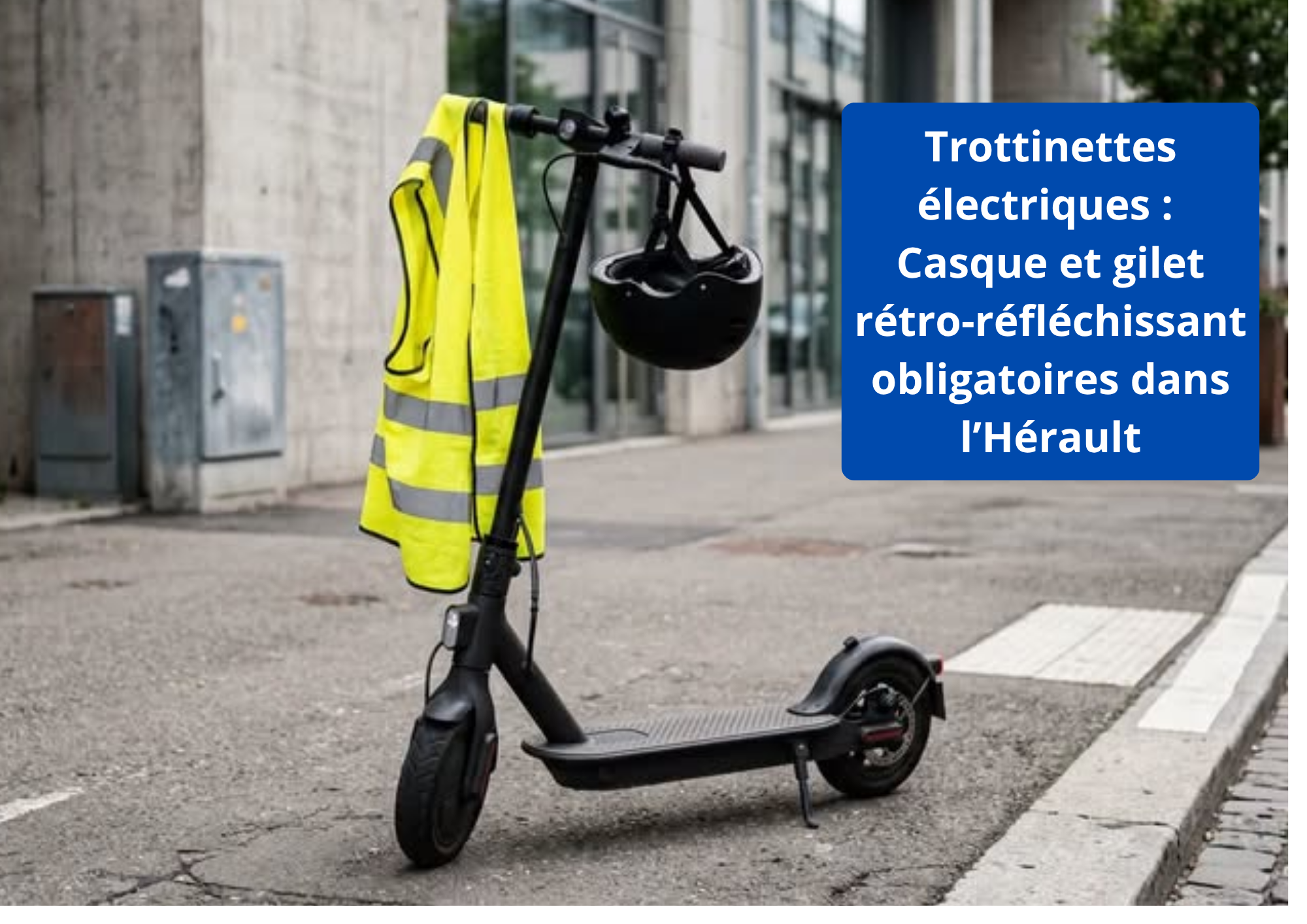Trotinettes électriques : Casque et Gilet auto-réfléchissant obligatoires